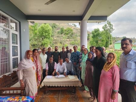 Donated land for Murari Devi road