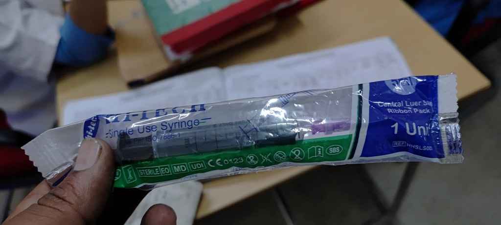 The syringe report will go to HMSCL