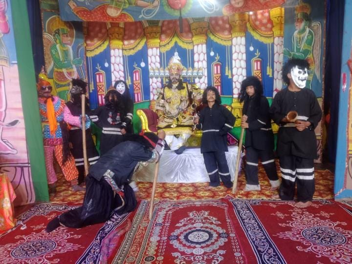 Hanuman burnt Ravana's Lanka in Pati Ramlila