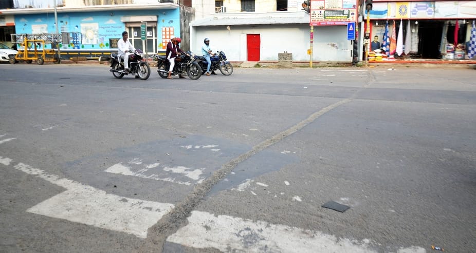 Strips have been erased, drivers are facing the brunt of challan