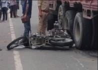 Bike rider dies after being crushed by a truck