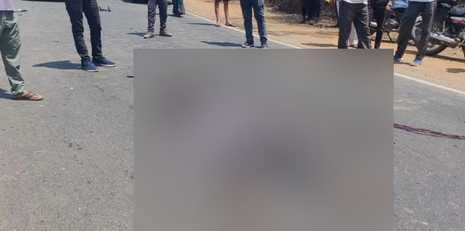 Father and son died in a horrific road accident, an unknown truck crushed both the bike riders