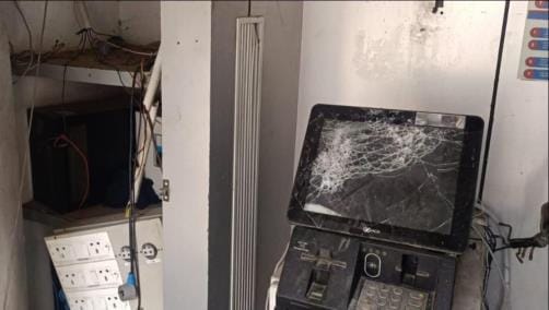 Attempted robbery by vandalising ATM