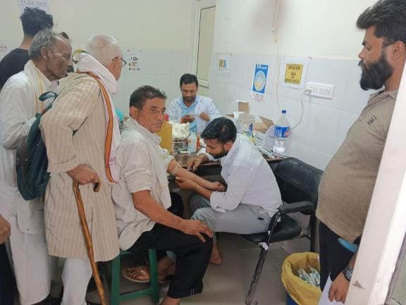 Give your blood sample to the district hospital today, you will get the report tomorrow