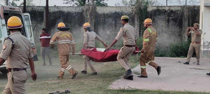 Siren sounded after the attack...fire brigade extinguished the fire, injured were taken to hospital