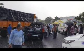 Uncontrolled car collides with parked truck, two youths killed, one injured