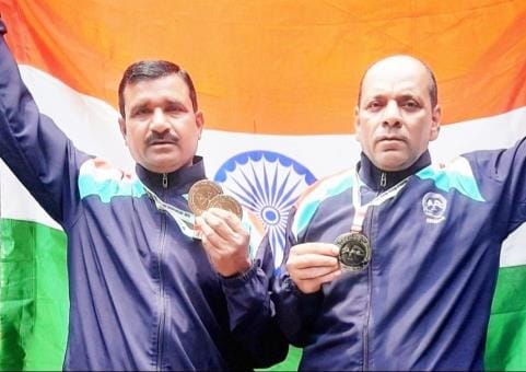 Shiv Pratap and Vinay won three medals in South Asian Master Athletics Championship
