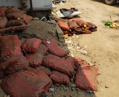 Potatoes kept in cold storage rotted, farmers protested