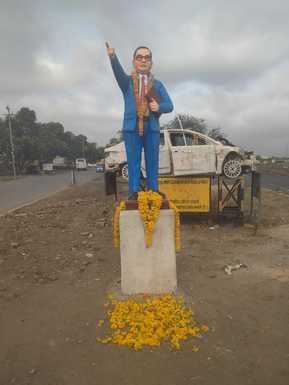 baba saheb ambedkar statue stolen damaged installed third  time