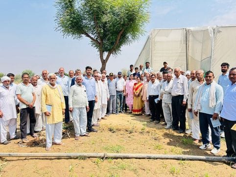 Farmers were given information about protected farming and technology