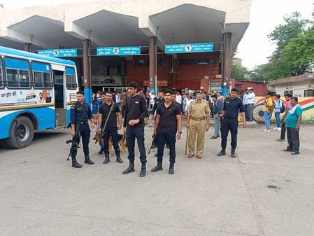 Searches were conducted at the bus stand and railway station of the district
