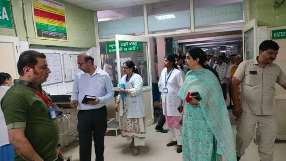 CMO visited the civil hospital and inspected the arrangements