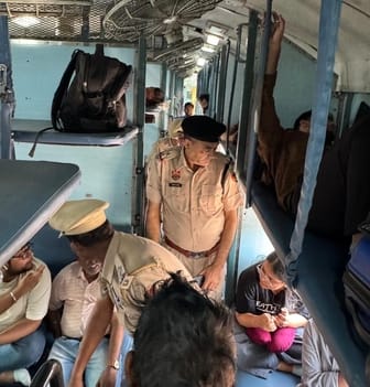 In view of security, increased checking in railway stations and trains