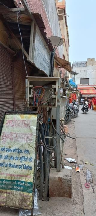 Death boxes in the streets of Vrindavan