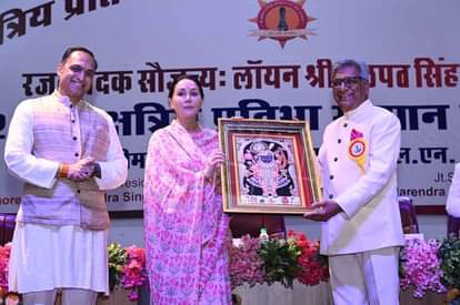 क्षत्रिय प्रतिभा सम्मान समारोह में डिप्टी सीएम दीया कुमारी।