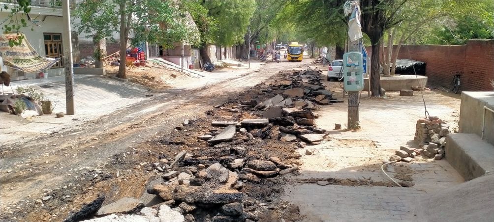 20 days later, 11 Hatta Bazar road construction work started