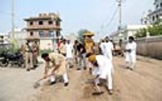 People fed up with the government started building the road themselves