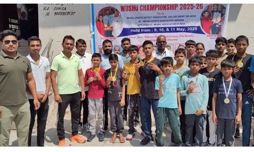 Vivek won gold medal in Wushu competition