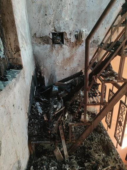 Fire broke out in a house in Green City Society of Dhakoli, goods burnt