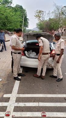 Vehicles were checked by blockade, 136 challans were issued, 9 were confiscated