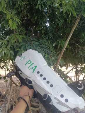 Pakistan's ship shaped balloon found in Tatehra of Gagret, people scared