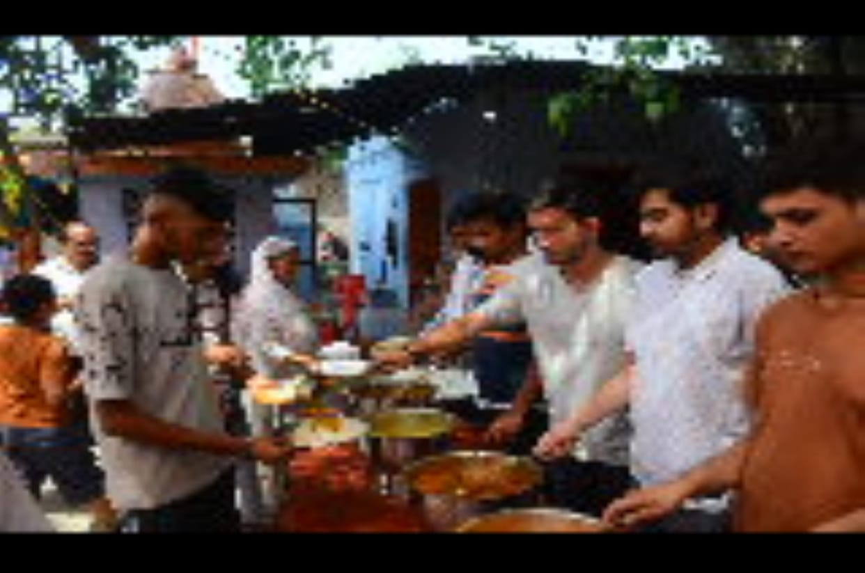 A huge feast was organized on the installation of Lord Narasimha