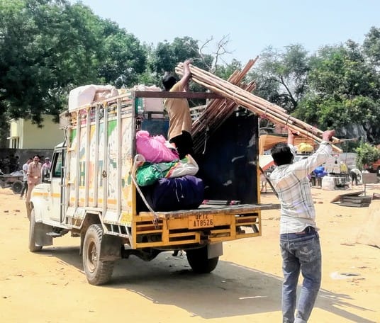 The weekly fair organised without permission was removed