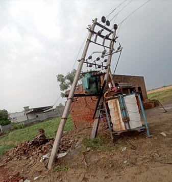 300 electricity poles and 6 transformers were damaged due to heavy storm and rain in the district