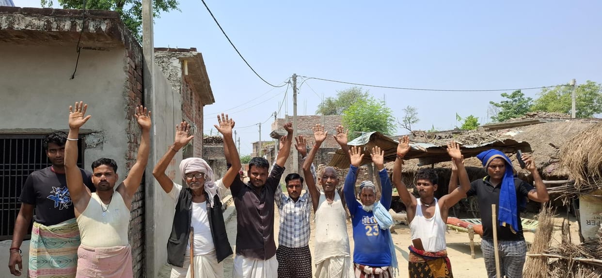 Angry villagers protested due to lack of development work