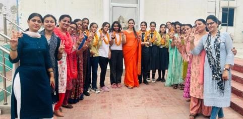 Students' faces lit up after seeing the results of class 10th and 12th