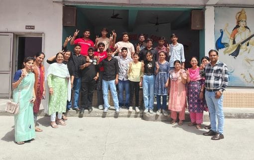 Kanupriya secured first position with 93.4% marks