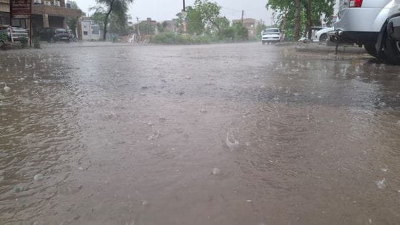 Rain brought relief from heat and dust storm