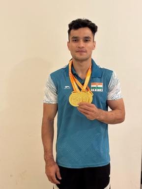 Yogeshwar won three medals in gymnastics