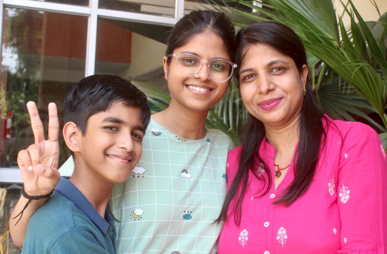 Akshita performed brilliantly by scoring 99.2 percent marks