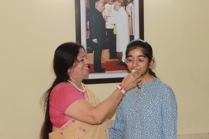 Yashasvi Bhava got second place and Isti Agarwal got third place in the district