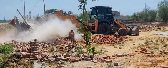 DTP demolished 15 acres of land near villages Jat and Pali