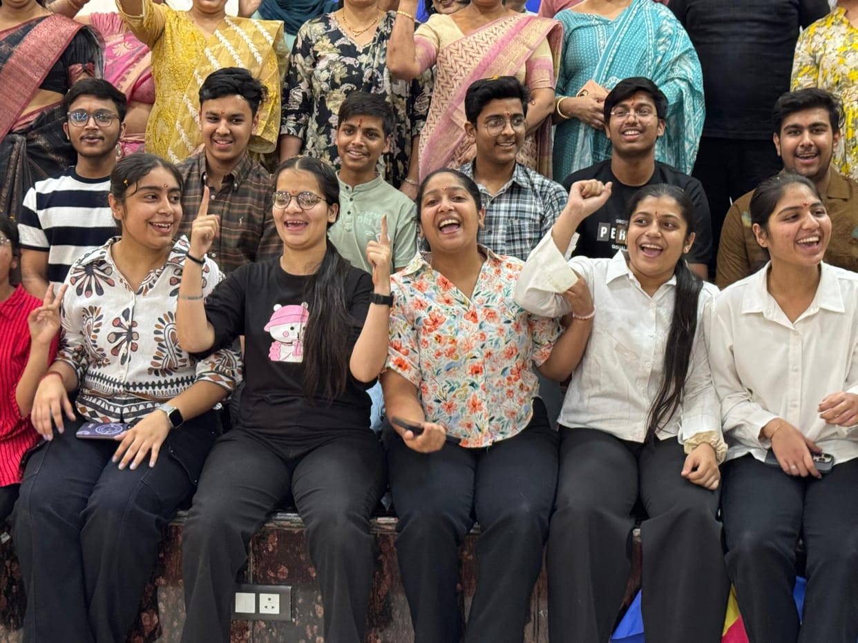 Prachi scored the highest marks of 98.4 percent