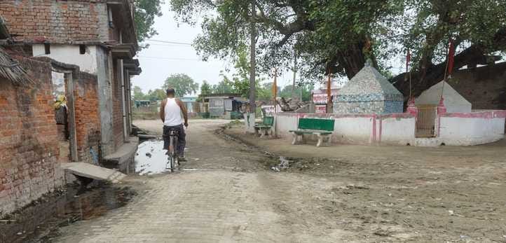 Drains are overflowing with filth due to lack of cleaning in village Bela