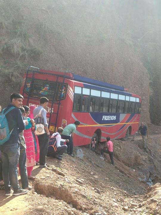 Car rolled into a deep ditch on Bani-Basohli road, woman died, two injured