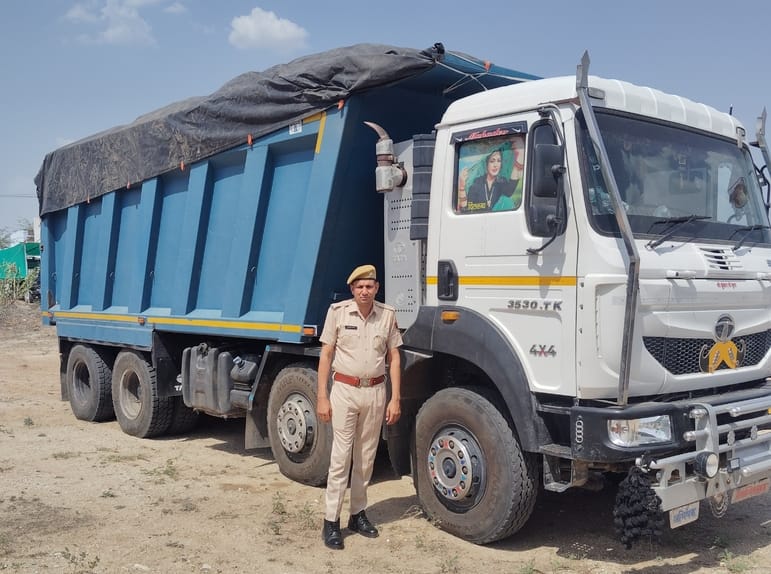 Pisangon police took a big action against illegal gravel mining