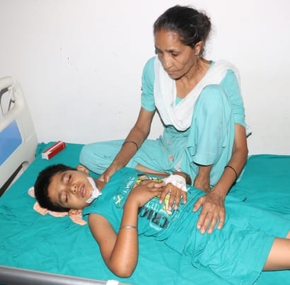 A boy fell from the balcony of the classroom and got injured, admitted in a private hospital