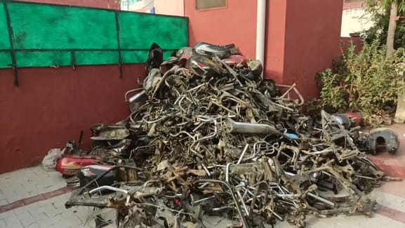 40 bikes were recovered in pieces and 9 were found intact from five youths of Punjab