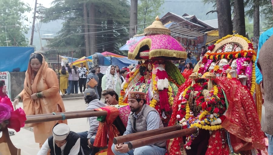 Crowds gathered to see the tradition of Dev Milan