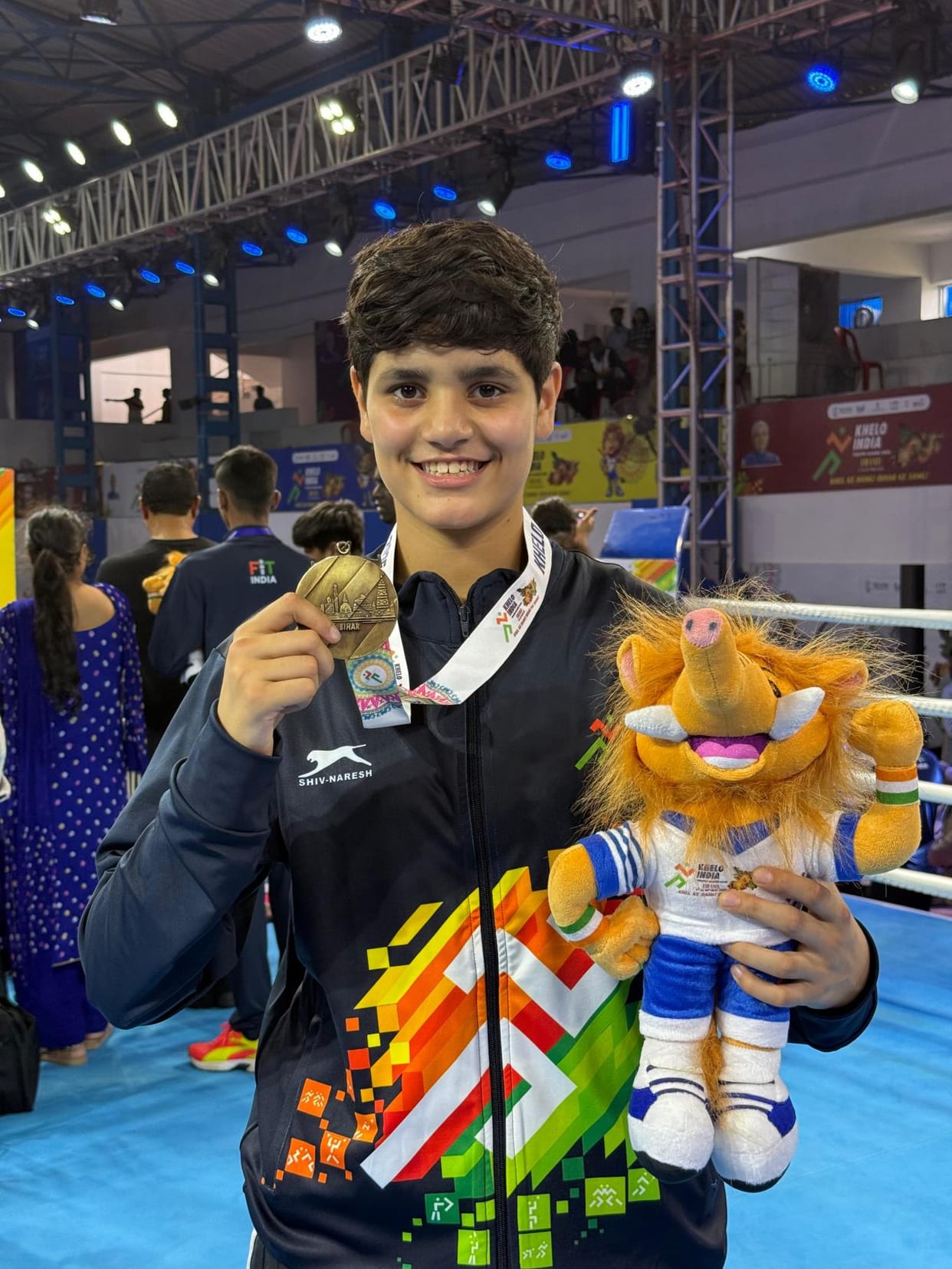 Vini Malik from Hisar won the gold medal in the Khelo India Youth Games, defeating Mansi Nagar from Delhi 5-0