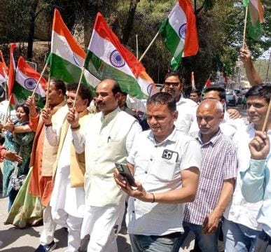 BJP awakened the spirit of patriotism with the Tiranga Yatra in Tadikhet