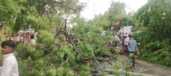 People are suffering from heat during the day, storm, rain and hailstorm in the evening