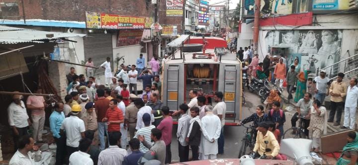 Fire broke out in Ludhiana market, chaos ensued