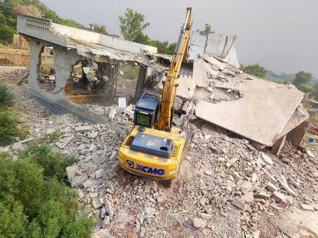 The house of the village head of Khatta was demolished