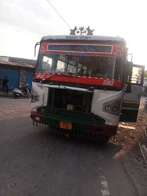 Wheels of HRTC bus stopped in Patta, passengers got troubled