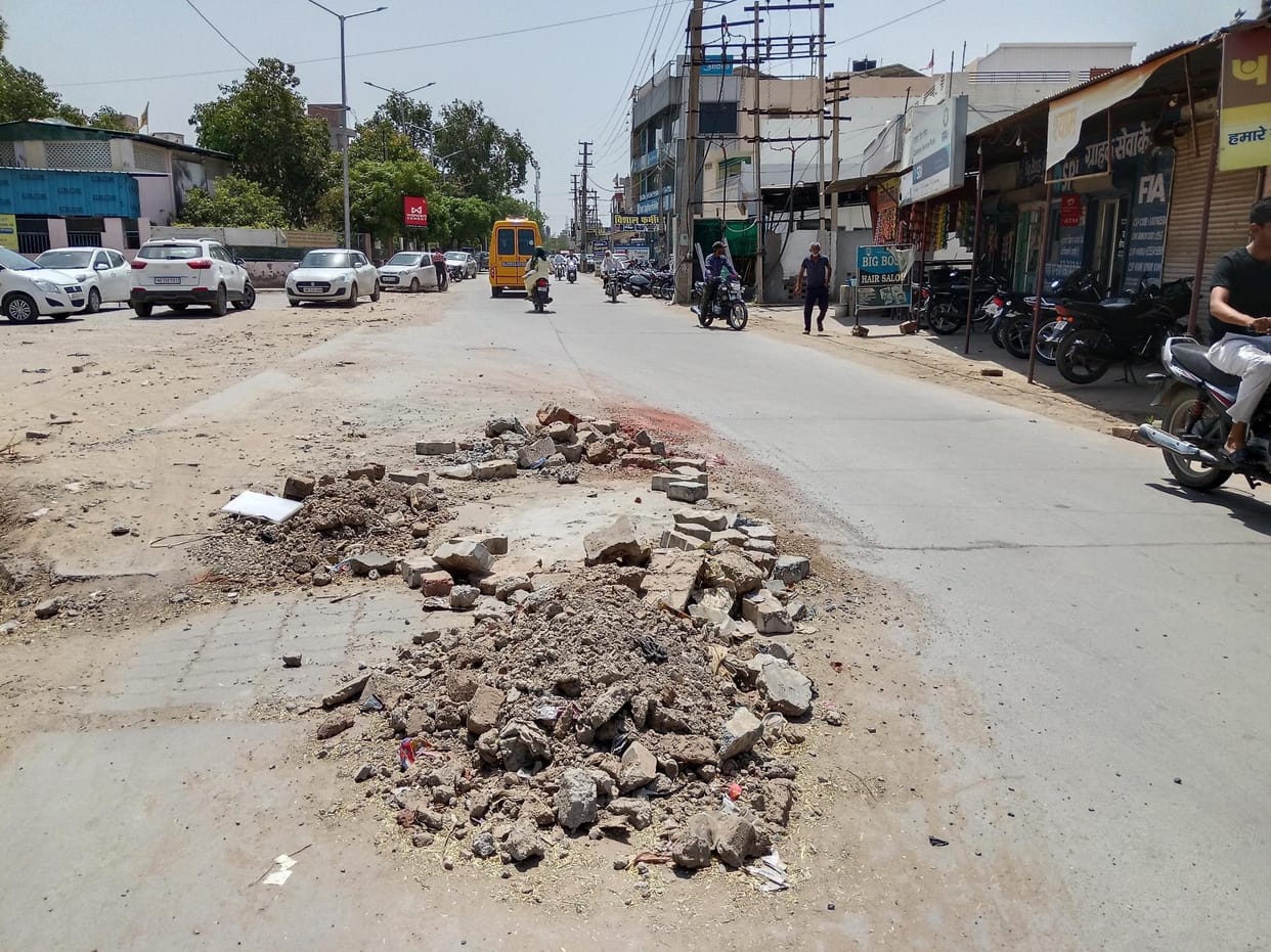 The aim of making SBI Marg a model road is incomplete